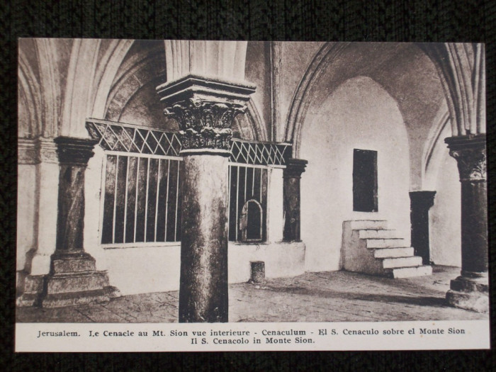 Jerusalem 1910.Biserica Cenaculum din muntele Sion.