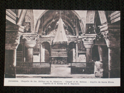 Jerusalem 1910,capela sf.Elena.Carte postala necirculata. foto