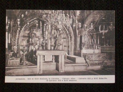 Jerusalem 1910,drumul crucii,a XII si a XIII statie. foto