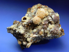 Specimen minerale - OUA DE CALCITA PE SIDERIT CU LIMONIT SI CUART foto