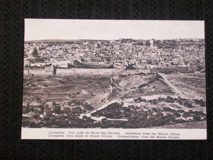 Jerusalem 1910,vedere de pe muntele cu maslini.