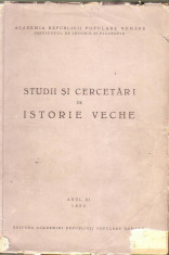 Studii si cercetari de istorie veche anul 3 -1952 foto