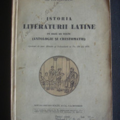 I. VALAORI, C. PAPACOSTEA, GH. POPA-LISSEANU - ISTORIA LITERATURII LATINE PE BAZA DE TEXTE ANTOLOGIE SI CRESTOMATIE {1924}