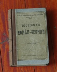 carte --- Dictionar Roman - German ( perioada interbelica ) - Ed Scrisul Romanesc - 510 pagini !!!! foto