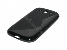 HUSA SAMSUNG GALAXY S3 I9300 SLINE SILICON NEGRU foto