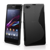 Husa Sony Xperia Z1 + stylus, Negru, Gel TPU