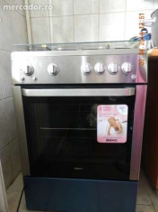 Aragaz Beko CSG 62120 FDX, 4 arzatoare gaz, Grill, Siguranta, Rotisor foto