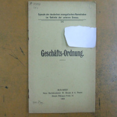 Synode der deutschen evangelischen Gemeinden im Gebiete... Ordnung Bukarest 1909