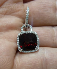 Pandativ aur 14k cu garnet si diamante foto