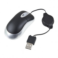 Mini Mouse Slim optic usb retractabil Perfect pentru uz portabil cu laptop PC - COD 7016 foto