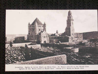 Jerusalem 1910.Biserica Sf.Maria,de pe muntele Sion. foto