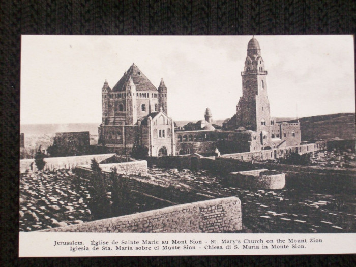Jerusalem 1910.Biserica Sf.Maria,de pe muntele Sion.