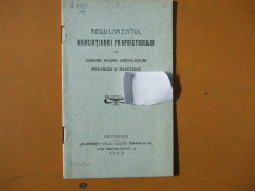 Regulament asociatiei proprietarilor de cazane, masini, instalatii mecanice si electrice Bucuresti 1912 foto