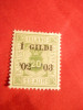 Timbru 1 Gildi ,0,2 , 0,3 supratipar pe 20 Aur verde 1902 Islanda ,dantelura 14-13 1/2 ,sarniera