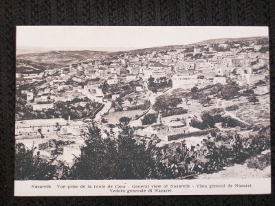 Nazaret 1910,vedere generala.Carte postala necirculata,originala. foto