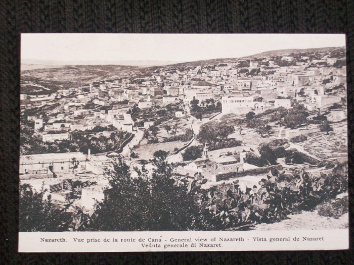 Nazaret 1910,vedere generala.Carte postala necirculata,originala.