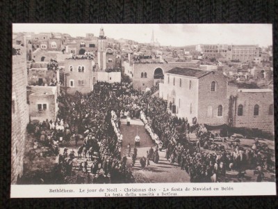 Jerusalem,sarbatoarea Craciunulu-i in Betlehem la 1910.Necirculata. foto