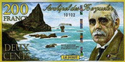 INSULELE KERGUELEN █ bancnota █ 200 Francs █ 2012 █ POLYMER █ UNC █ necirculata foto
