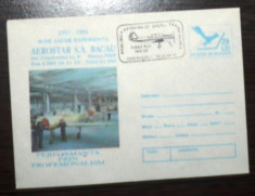 ROMANIA - AVIATIE. ZBOR AVION IAK 52 BACAU - TG MURES. PLIC OCAZIONAL MNH (PB24) foto