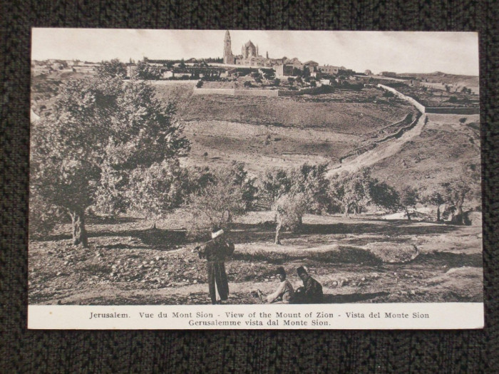 Jerusalem la 1910.Vedere generala de pe muntele Sion.Necirculata.