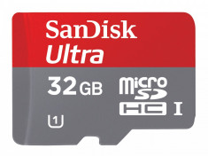Card Sandisk 32gb mobile ultra micro SDHC class 10 UHS-I 30mb/s 200x, garantie foto