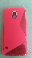 Husa gel Tpu Samsung S5 G900 rosu,negru,albastru,transparent + Folie protectie gratis foto