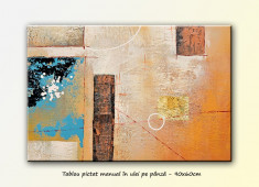 Pictura abstracta - Fantezie (2) ulei pe panza 90x60cm, cu livrare gratuita in 24h foto