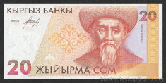 KYRGYZSTAN ? bancnota ? 20 Som ? 1994 ? P-10 ? UNC ? necirculata foto