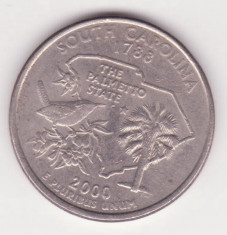 (M3) - MONEDA USA - QUARTER DOLLAR 2000 - SOUTH CAROLINA - LIT. P foto