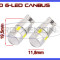 BEC AUTO LED LEDURI POZITIE T10 (W5W) - 6 SMD 5730 CANBUS FARA EROARE - GAMA PREMIUM - POZITII, PLAFONIERA, NUMAR, SEMNAL - CULOARE ALB XENON 6000K