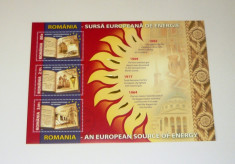 Colita / bloc - timbre - uzat / stampilat - TEHNIC - ROMANIA - SURSA EUROPEANA DE ENERGIE - 2009 - 2+1 gratis toate produsele la pret fix - RBK6162 foto