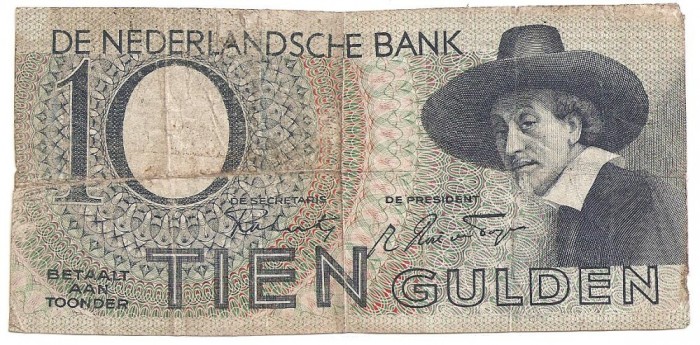 OLANDA 10 GULDENI 1943 U