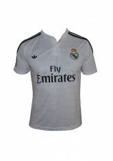 Tricou Adidas - Real Madrid - Alb - Nr 9 cu Benzema - Model nou cu nasturi la gat - Masuri: S, M, L, XL foto