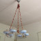 lampa lustra din 1940 antic veche design vintage sticla