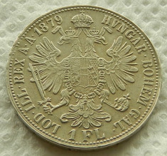 Austria - 1 florin 1879 - 12.3 grame argint .900 - KM# 2222 foto