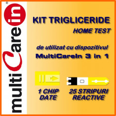 TESTE TRIGLICERIDE - 25 TESTE - compatibile Glucometru MULTICARE IN 3 in 1 foto