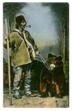 1007 - URSAR, Bear trainer - old postcard, CENSOR - used - 1918