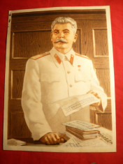 Ilustratie veche color 16,8 x 22,5 cm - Josef V.Stalin foto