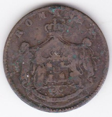 Moneda 5 bani 1867 WATT foto