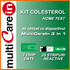 TESTE COLESTEROL - 25 TESTE - compatibile Glucometru MULTICARE IN 3 in 1 foto