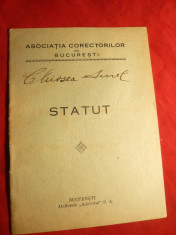 Statutul Asociatiei Corectorilor din Bucuresti - Atelierele Adevarul, interbelic foto