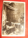 Ilustrata Manastirea Horezu - Pronaosul Bisericii , interbelica , Foto Stelian Popescu