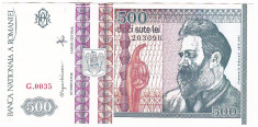 Bancnota 500 lei 1992,Brancusi,filigran din lateral VF foto