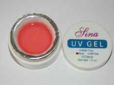 SINA GEL UV SINA 15 ML ROZ TRANDAFIRIU 3 in 1 BAZA, CONSTRUCTIE , FINISH VARIANTA ORIGINALA foto