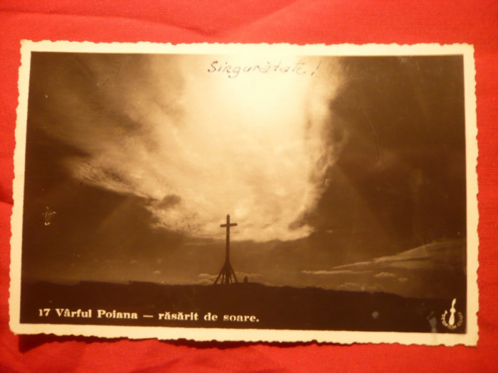 Ilustrata- Fotografie Artistica - Stana de Vale - Varful Poiana - Rasarit de Soare 1938