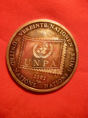 Medalie ONU -UNPA - Pinguini 2002 ,argint 999/mie ,15,1g foto