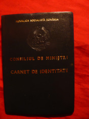 Carnet de Identitate -Consiliul de Ministri 1980 RSR foto