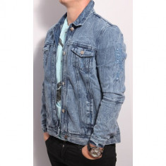 Geaca de blugi Barbati gen Zara Man /Jacheta denim slim fit /Sacou denim blug Marimea S / Transport Gratuit in 24 ore! foto