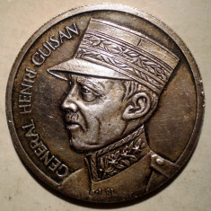 E.028 MEDALIE ELVETIA GENERAL HENRI GUISAN 1939 ARGINT 0.9 15g/34mm