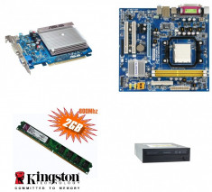 Procesor AMD Athlon 64 2.6GHz Orleans+Placa baza Gigabyte GA-M61PME-S2+DVD-Writer Samsung +Memorie Kingston 2Gb 800 Mhz+Placa video Asus EN6200 LE foto